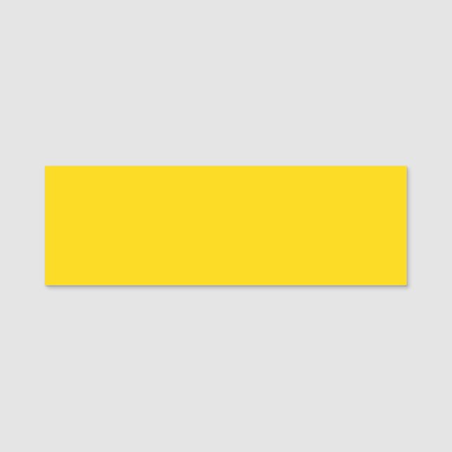 Etiqueta de Nome Amarelo Personalizada Horizontal (Frente)