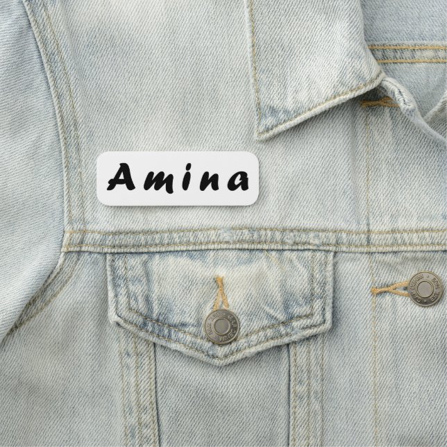 Etiqueta De Nome Amina name (In Situ)