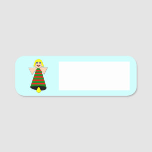 Etiqueta De Nome Angel Bell de Natal