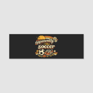 Etiqueta De Nome Aparentemente Eu Gosto de Futebol