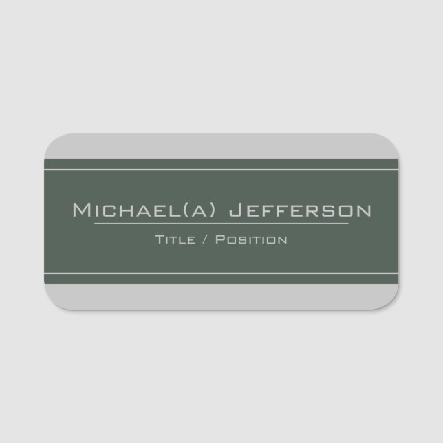 Etiqueta De Nome Aspecto inspirado pelas modernas empresas ecológic (Frente)