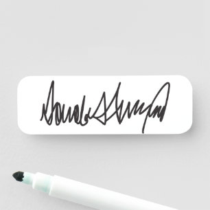 Etiqueta De Nome Assinatura de Trump