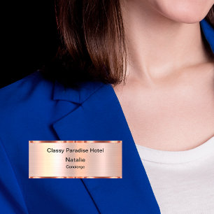 Etiqueta De Nome Assistente de Hospitalidade do Hotel Classy 