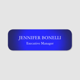 Etiqueta De Nome Azul minimalista personalizado adicione seu nome