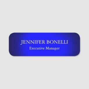 Etiqueta De Nome Azul minimalista personalizado adicione seu nome