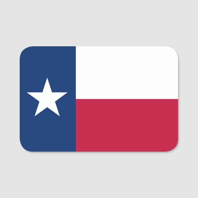 Etiqueta De Nome Bandeira do Texas (Frente)