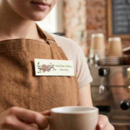 Etiqueta De Nome Barra de Café Personalizada de Preguiça