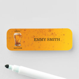 Etiqueta De Nome Beer Bar Business vintage logo shop