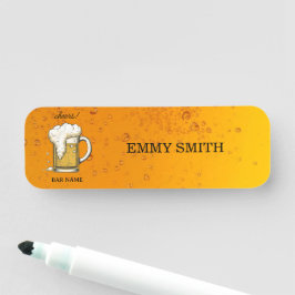 Etiqueta De Nome Beer Bar Business vintage logo shop