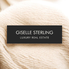 Etiqueta De Nome Black Real Estate Luxury