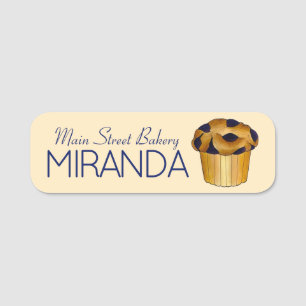 Etiqueta De Nome Blueberry Muffin Paery Breakfast Brunery