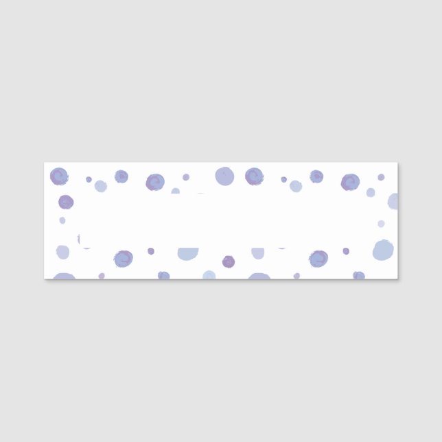 Etiqueta De Nome bolinhas pintadas à mão (Frente)