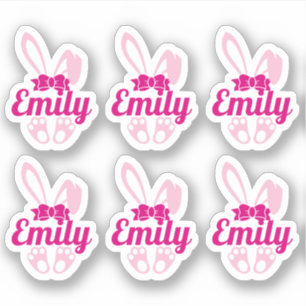 Etiqueta de nome bonito do costume do coelho