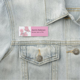 Etiqueta De Nome Borboletas Elegantes Modernas Mínimas