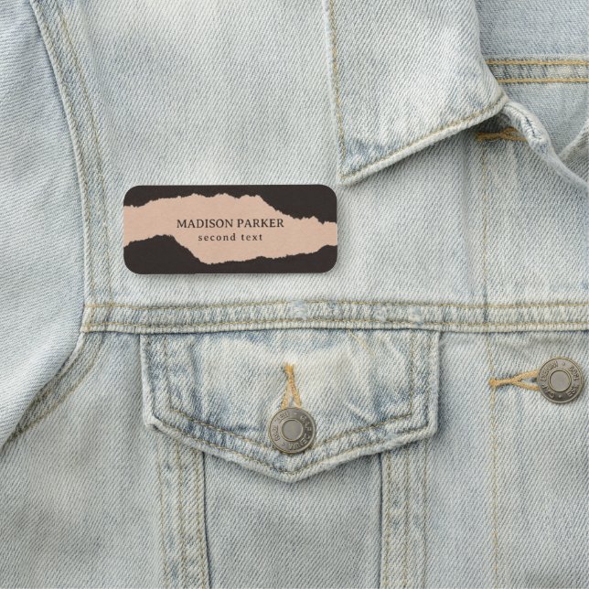 Etiqueta De Nome Bordas rasgadas de papel (In Situ)