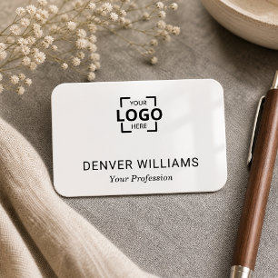 Etiqueta De Nome Branco elegante de logotipo personalizado do Class