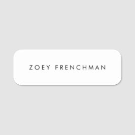 Etiqueta De Nome Branco simples