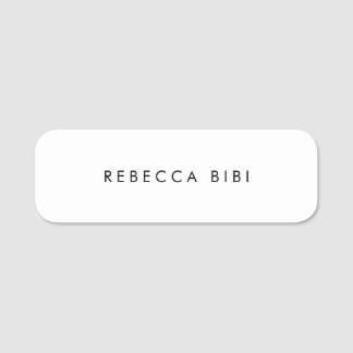 Etiqueta De Nome Branco simples