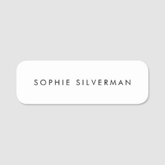 Etiqueta De Nome Branco simples