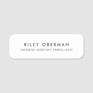 Etiqueta De Nome Branco simples