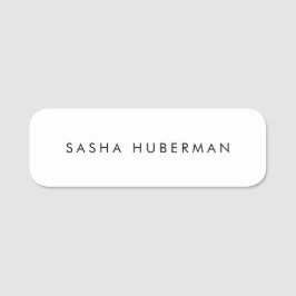 Etiqueta De Nome Branco simples