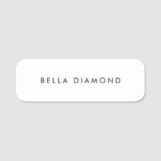 Etiqueta De Nome Branco simples