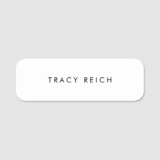 Etiqueta De Nome Branco simples