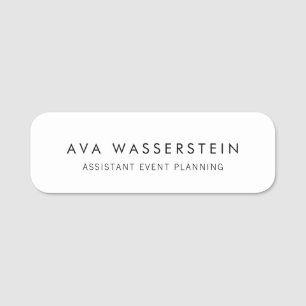 Etiqueta De Nome Branco simples