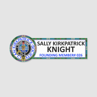Etiqueta De Nome Cadalete de Nome Sally Kirkpatrick Knight CKS