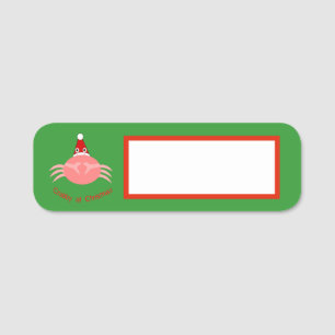Etiqueta De Nome Caranguejo Natal