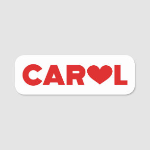 Etiqueta De Nome Carol Love