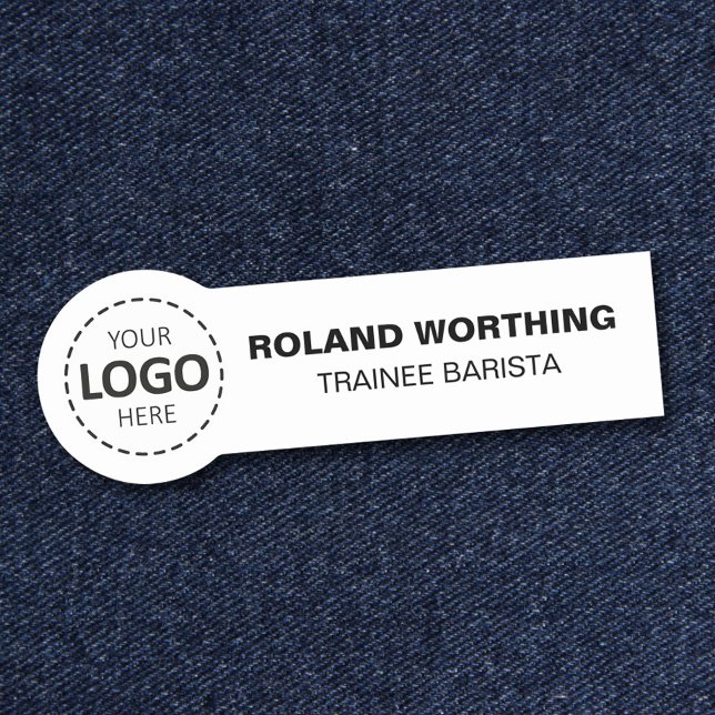 Etiqueta De Nome Carregue o Funcionarios moderno simples (Criador carregado)