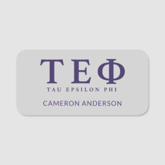 Etiqueta De Nome Cartas Tau Epsilon Phi