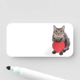 Etiqueta De Nome Cat Love