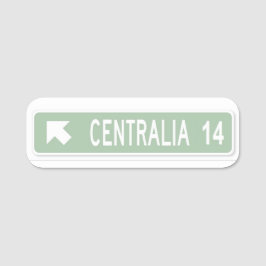 Etiqueta De Nome Centralia PA