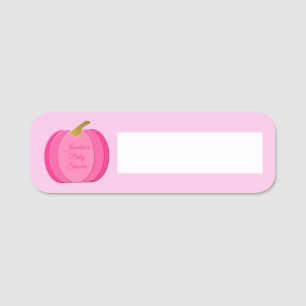 Etiqueta De Nome Chá de fraldas Personalizado De Abóbora bonito Men