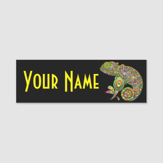 Etiqueta De Nome Chameleon Psychedelic Fantasy