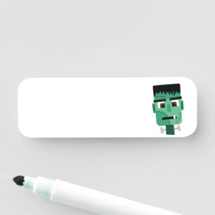 Etiqueta De Nome Chefe do Monstro do Frankenstein