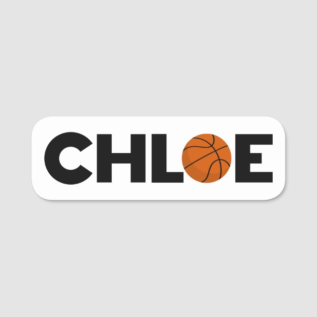 Etiqueta De Nome Chloe Basball (Frente)