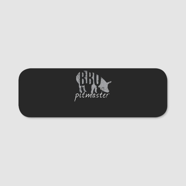 Etiqueta De Nome Churrasco | CHURRASCO Pitmaster Pig Grill Fars Day (Frente)
