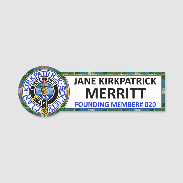 Etiqueta De Nome CKS NAME BADGE #020 Jane Kirkpatrick Merritt (Frente)