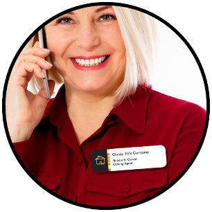 Etiqueta De Nome Classy Real Estate Title Company