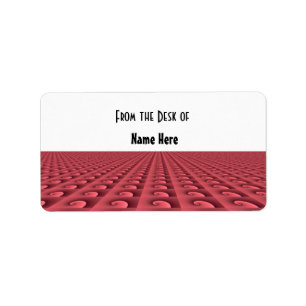 Etiqueta de Nome com Padrão Rosa Profundo