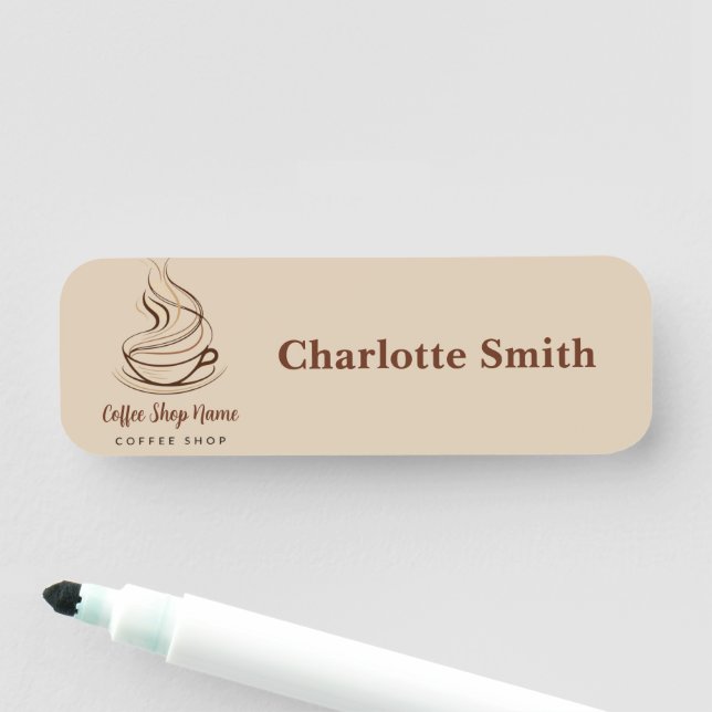 Etiqueta De Nome Compro profissional Compre de Café Simples Moderno (In Situ)