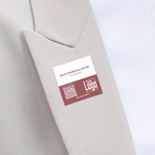 Etiqueta De Nome Conhecimentos profissionais da empresa de logotipo