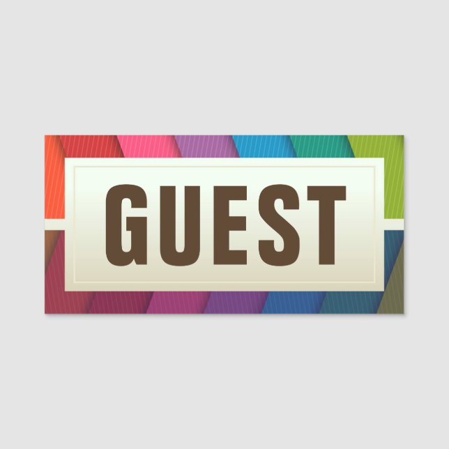 Etiqueta De Nome Convidado (Frente)