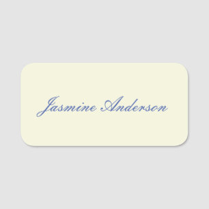 Etiqueta De Nome Cor de bege minimalista moderna profissional