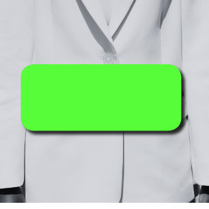 Etiqueta De Nome Cor Sólida Neon Verde Clássico