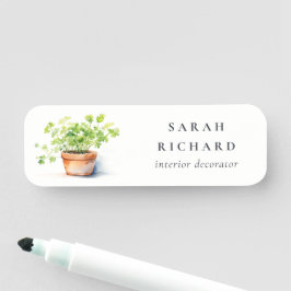 Etiqueta De Nome Coriander Aquarela De Berço Potente