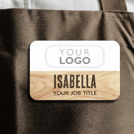 Etiqueta De Nome Crachá de Funcionário Personalizado com Textura de